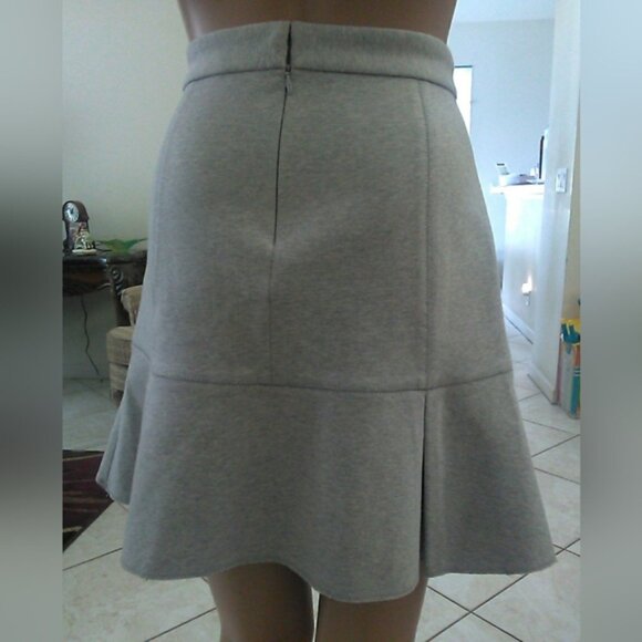 BNWOT MADEWELL SZ. 2 MINI SKIRT PLEATED HEATHERED GREY SHARP CLASSY & ELEGANT - Picture 7 of 10